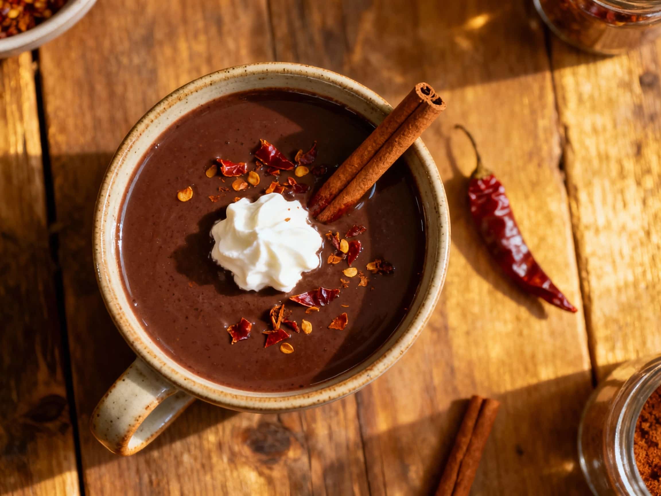 Spiced Chocolat Chaud with Chili
