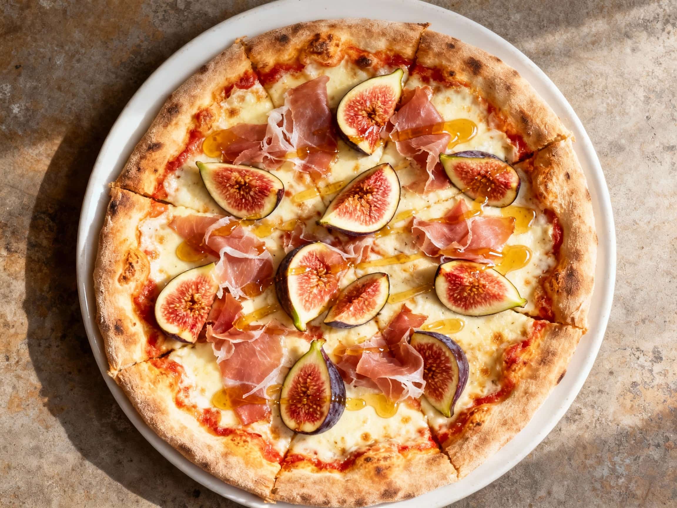 Fig, Prosciutto, and Honey New York Style Pizza