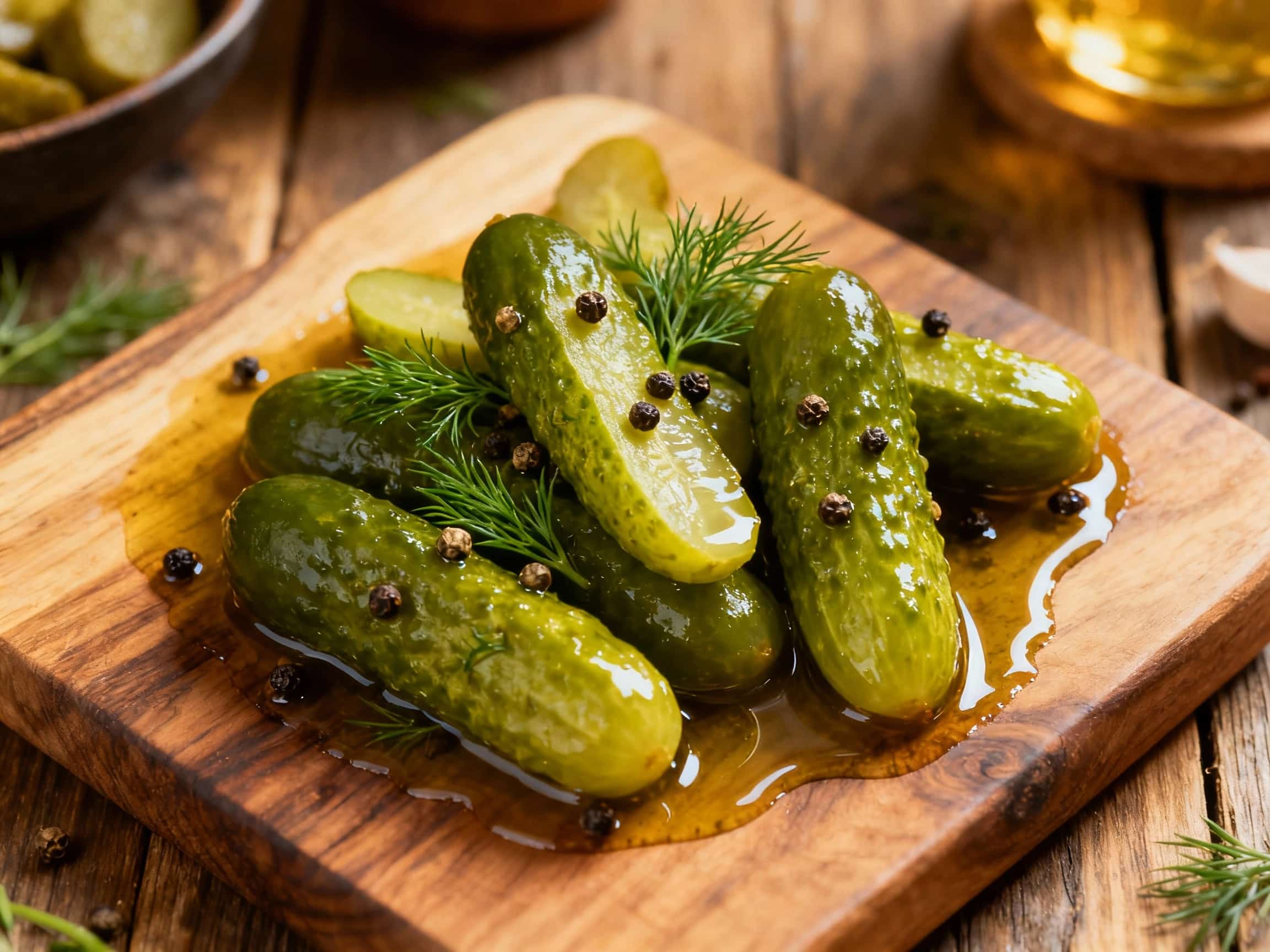 Spicy Dill Pickle Spears with Peppercorns