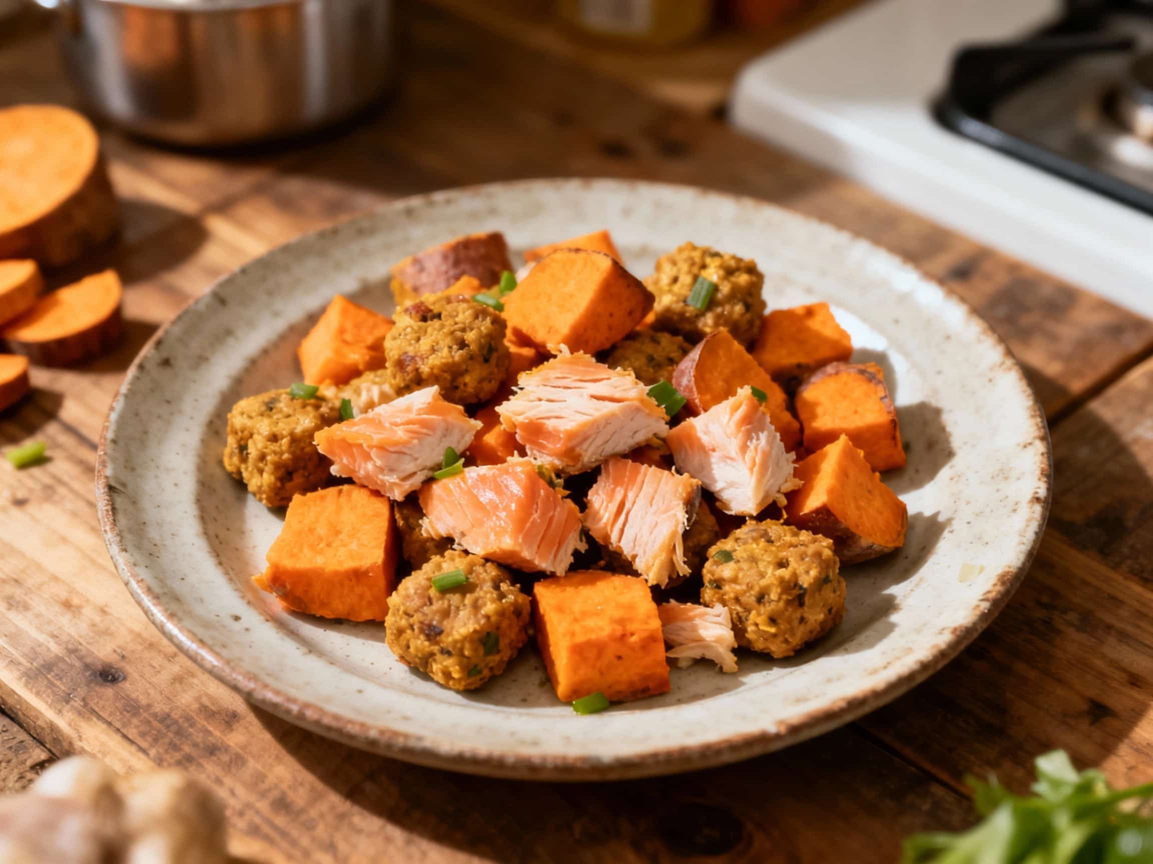 Salmon and Sweet Potato Bites