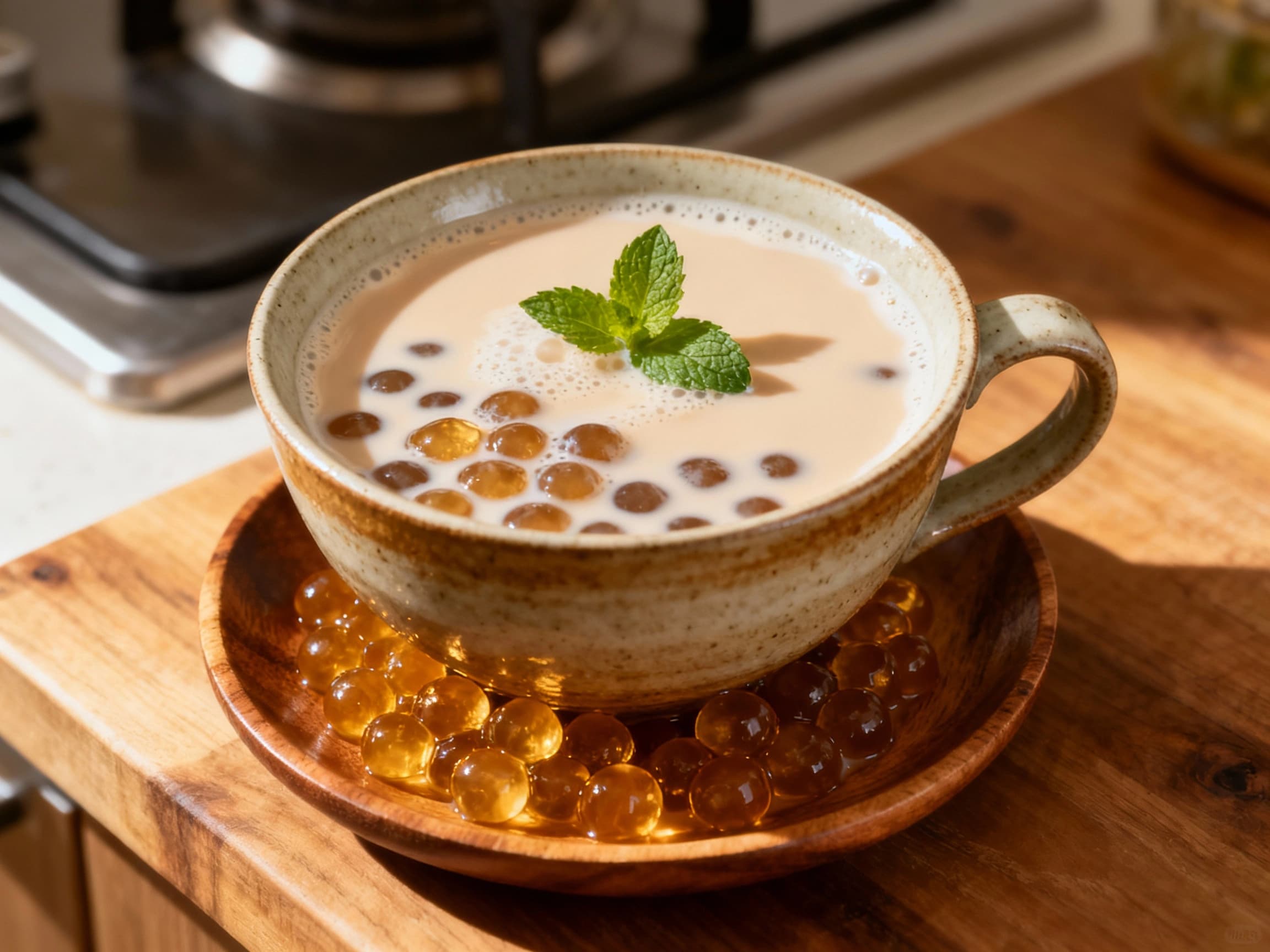 Cold-Brew Roasted Oolong Pearl Milk Tea