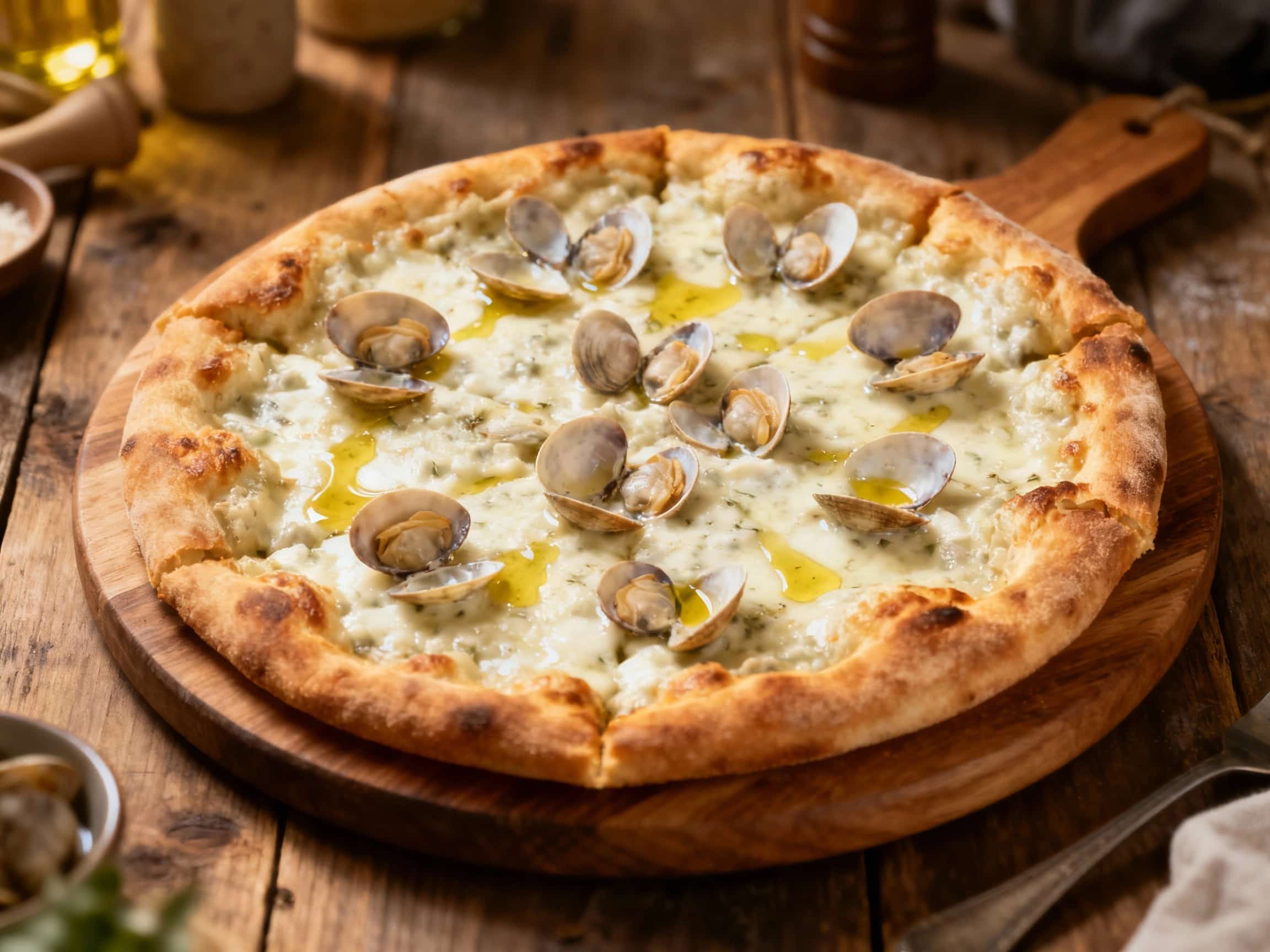 White Clam Sauce New York Style Pizza