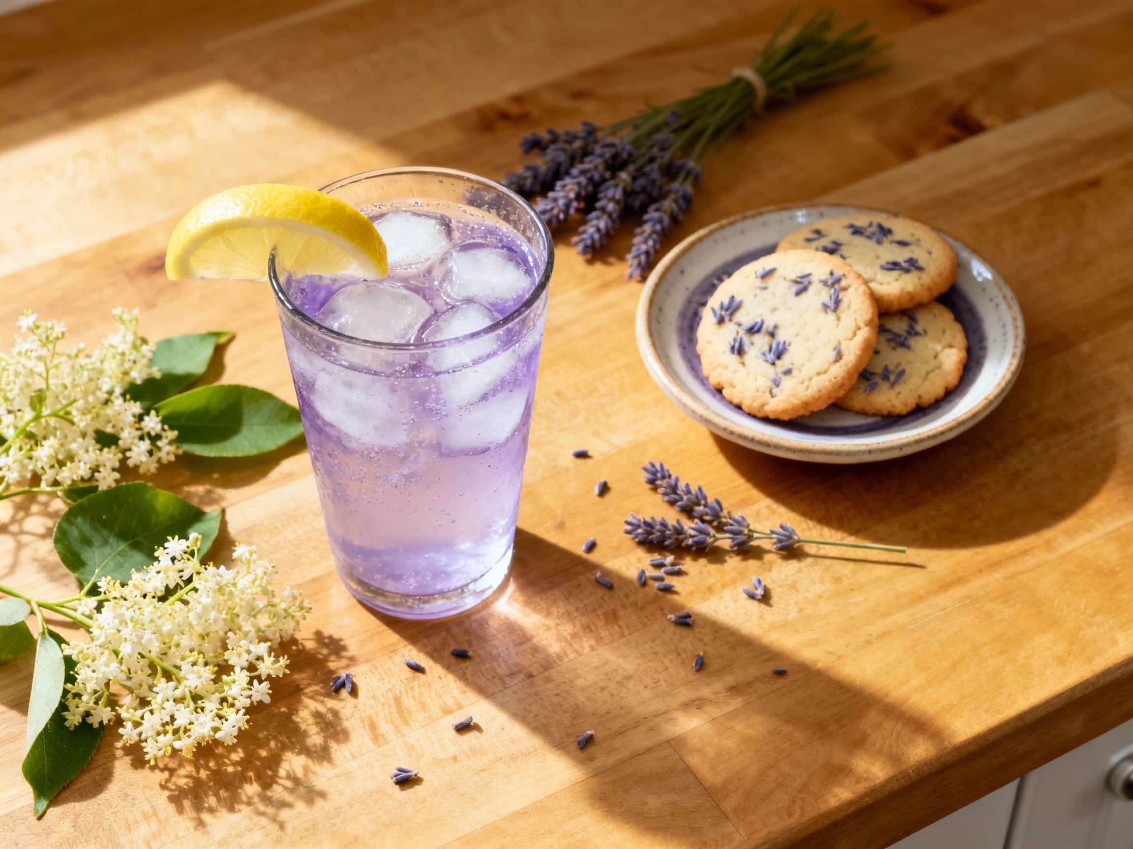 Elderflower Lavender Gin-Free Spritzer