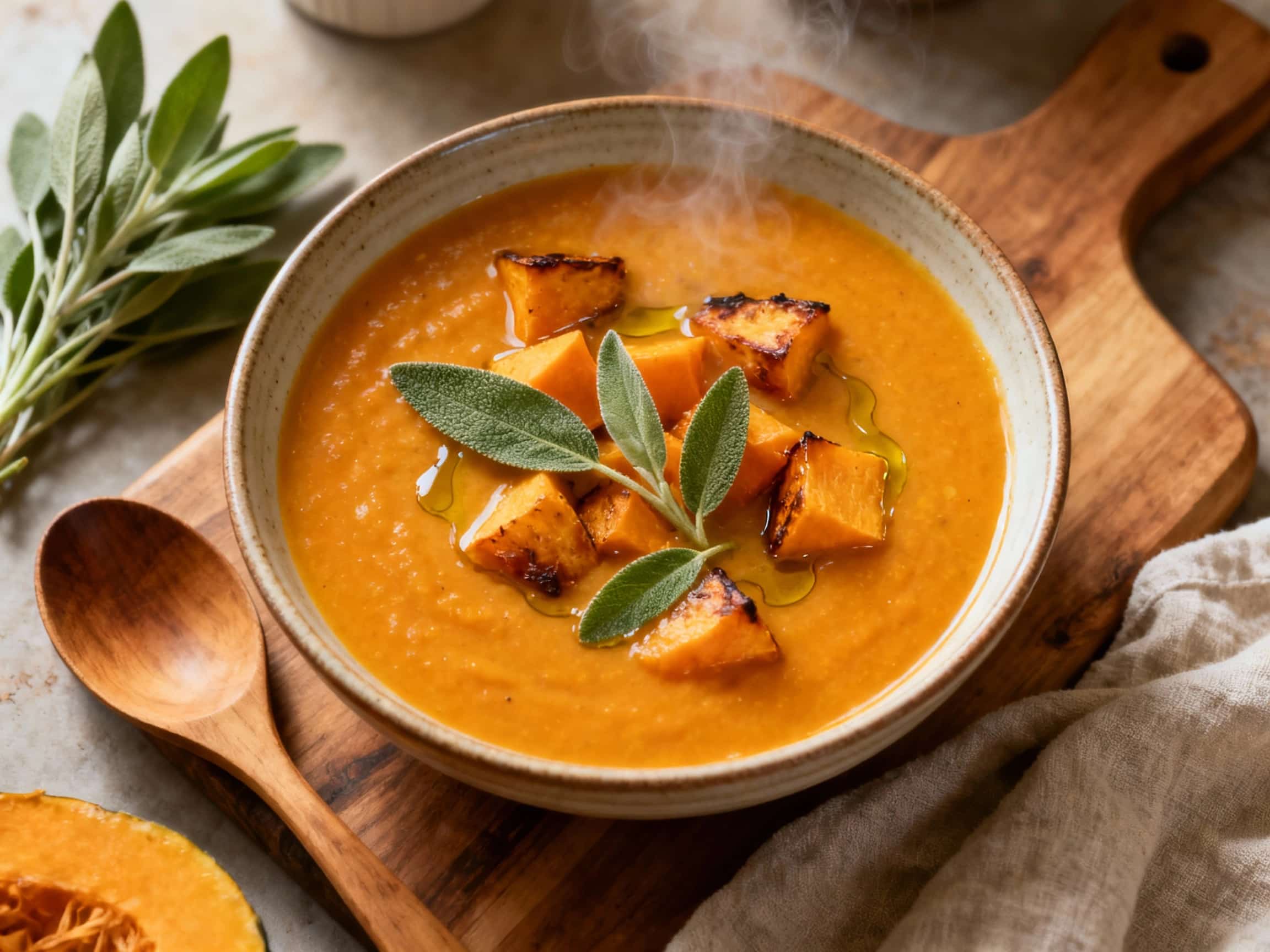 Smoky Butternut Squash and Sage Soup