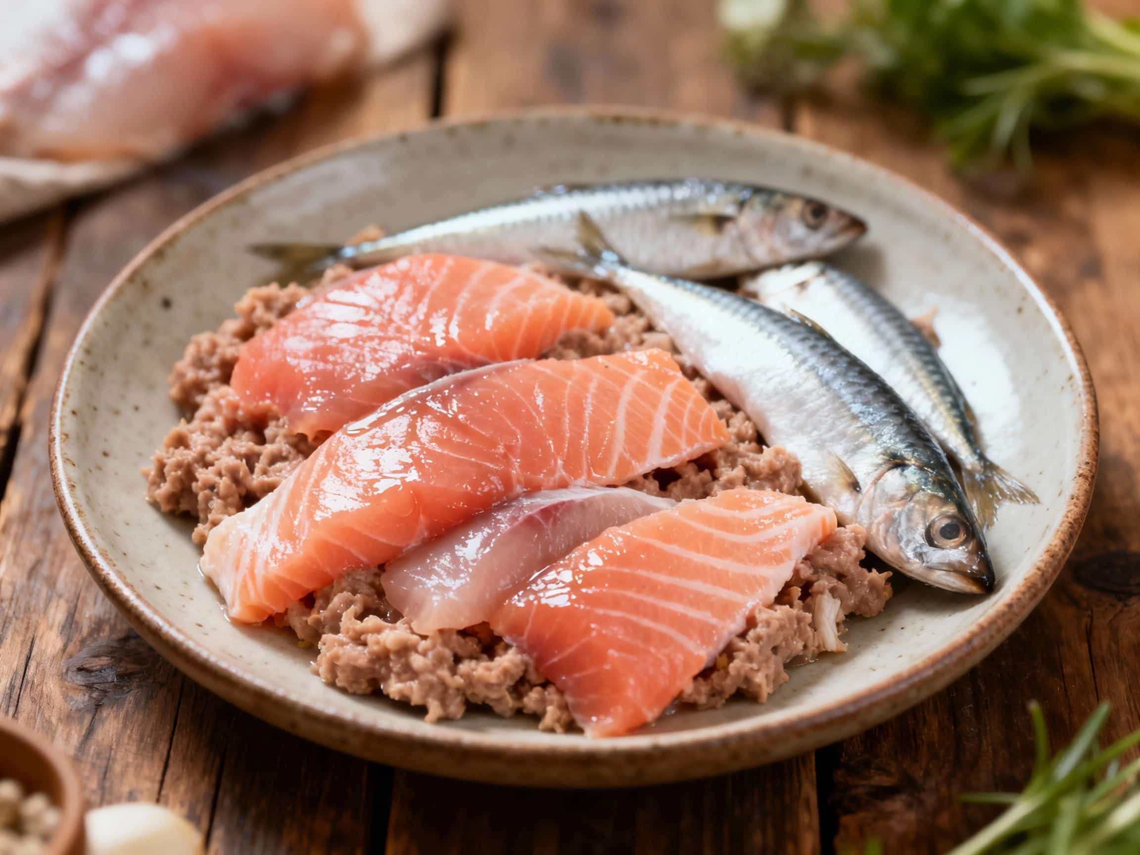 Salmon and Sardine Raw Cat Food Blend