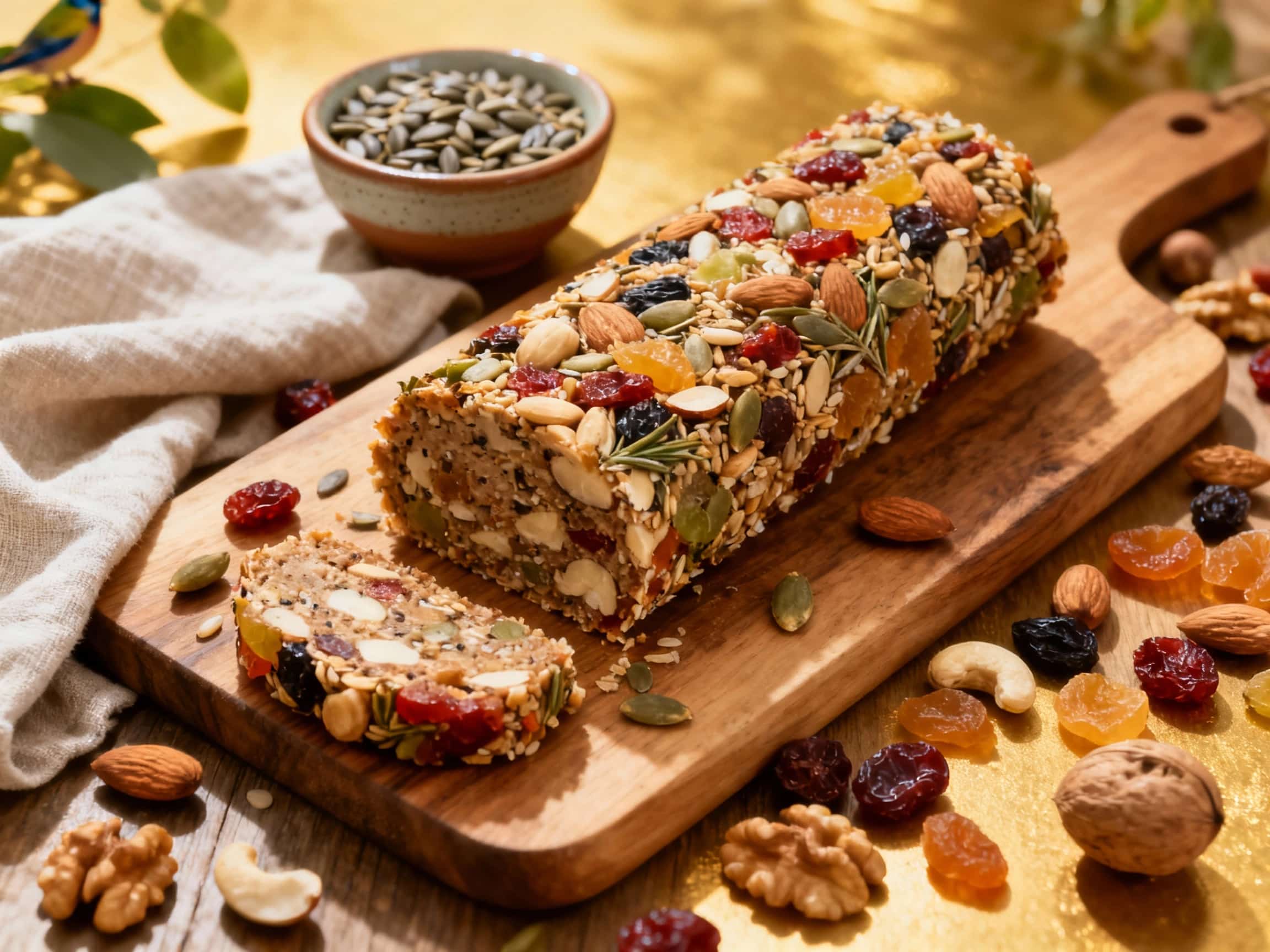 Foraged Fruit and Nut Log for Birds