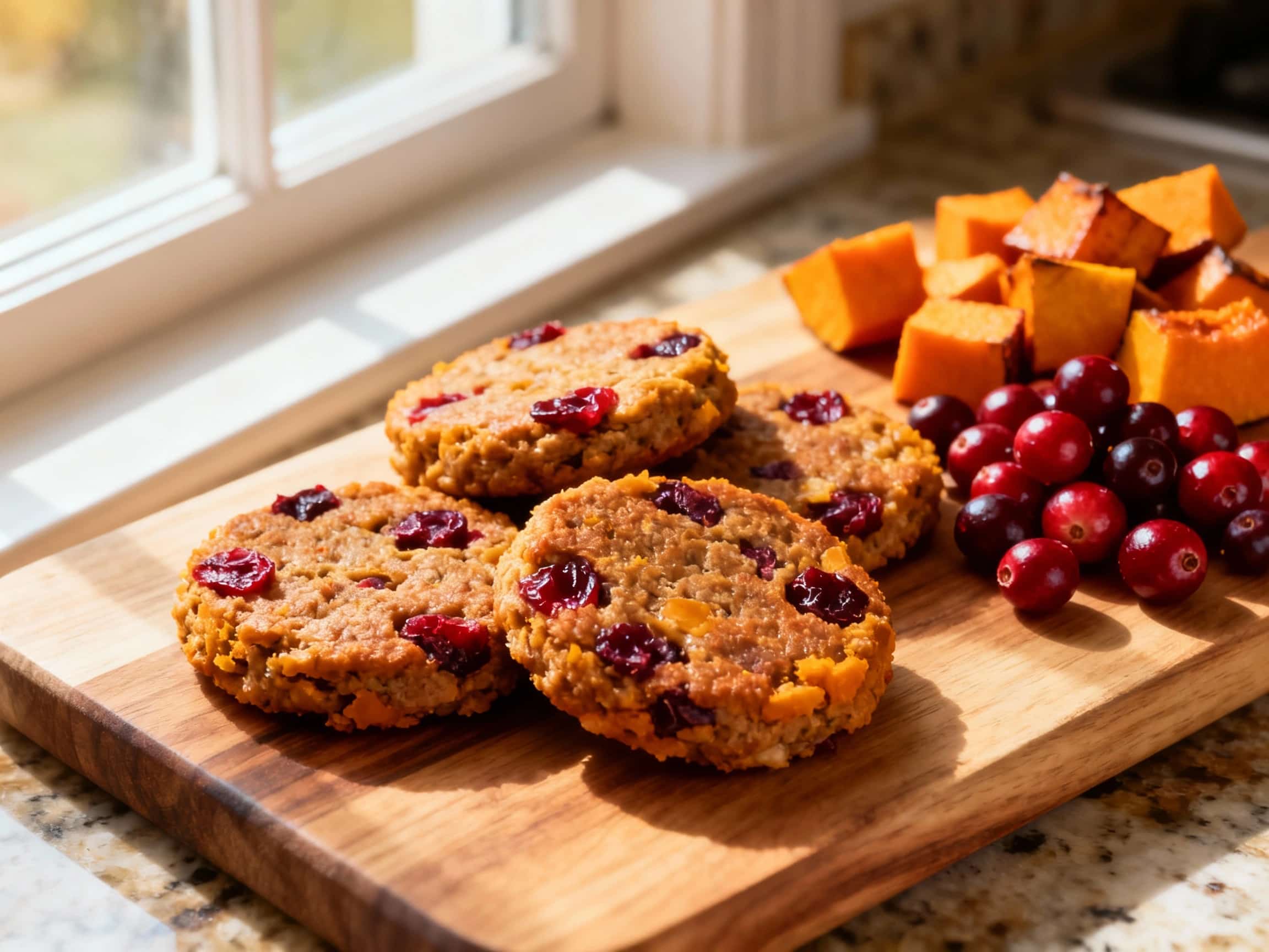 Cranberry Pumpkin Puppy Patties