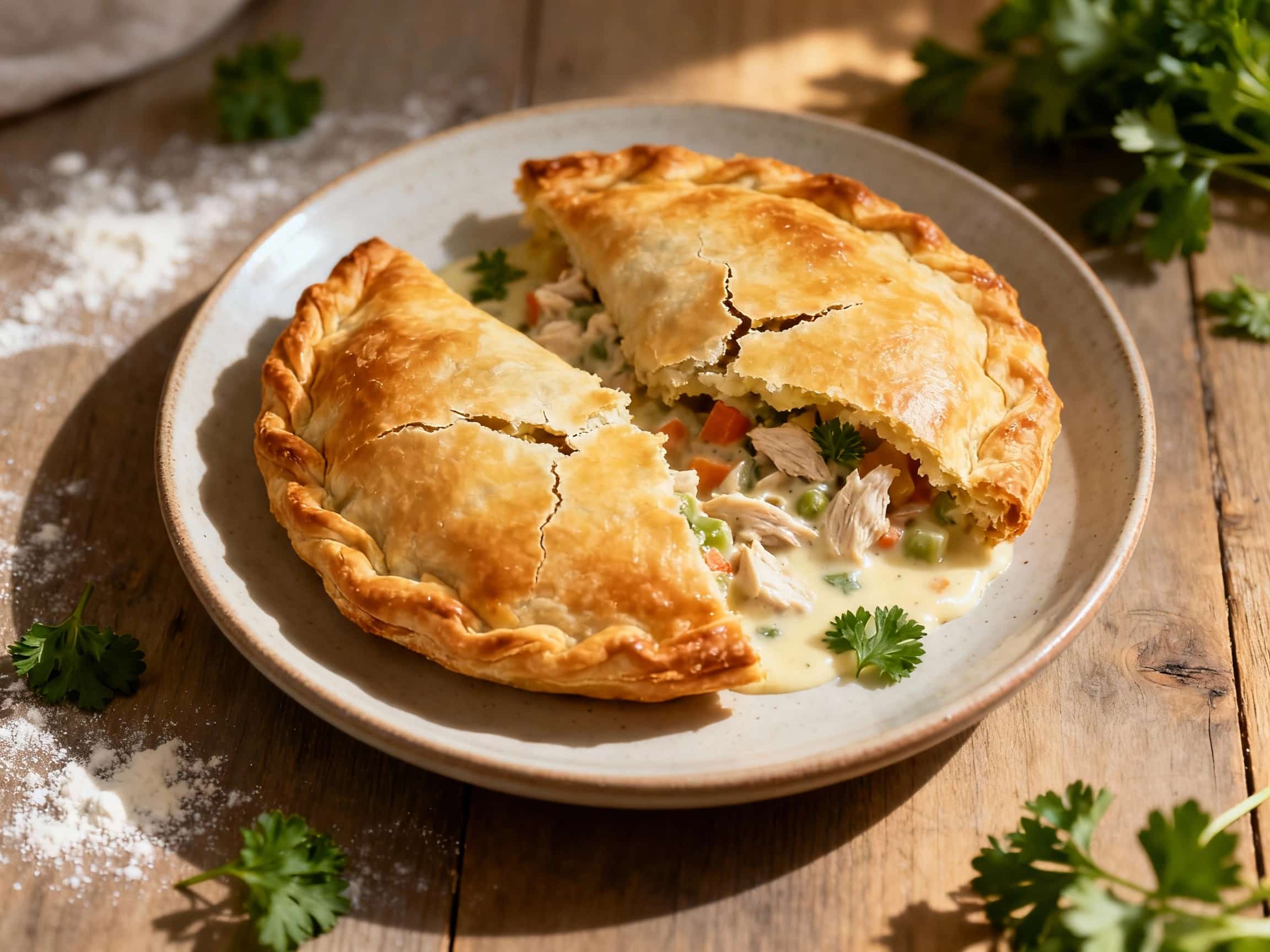 Quick Chicken Pot Pie Turnovers