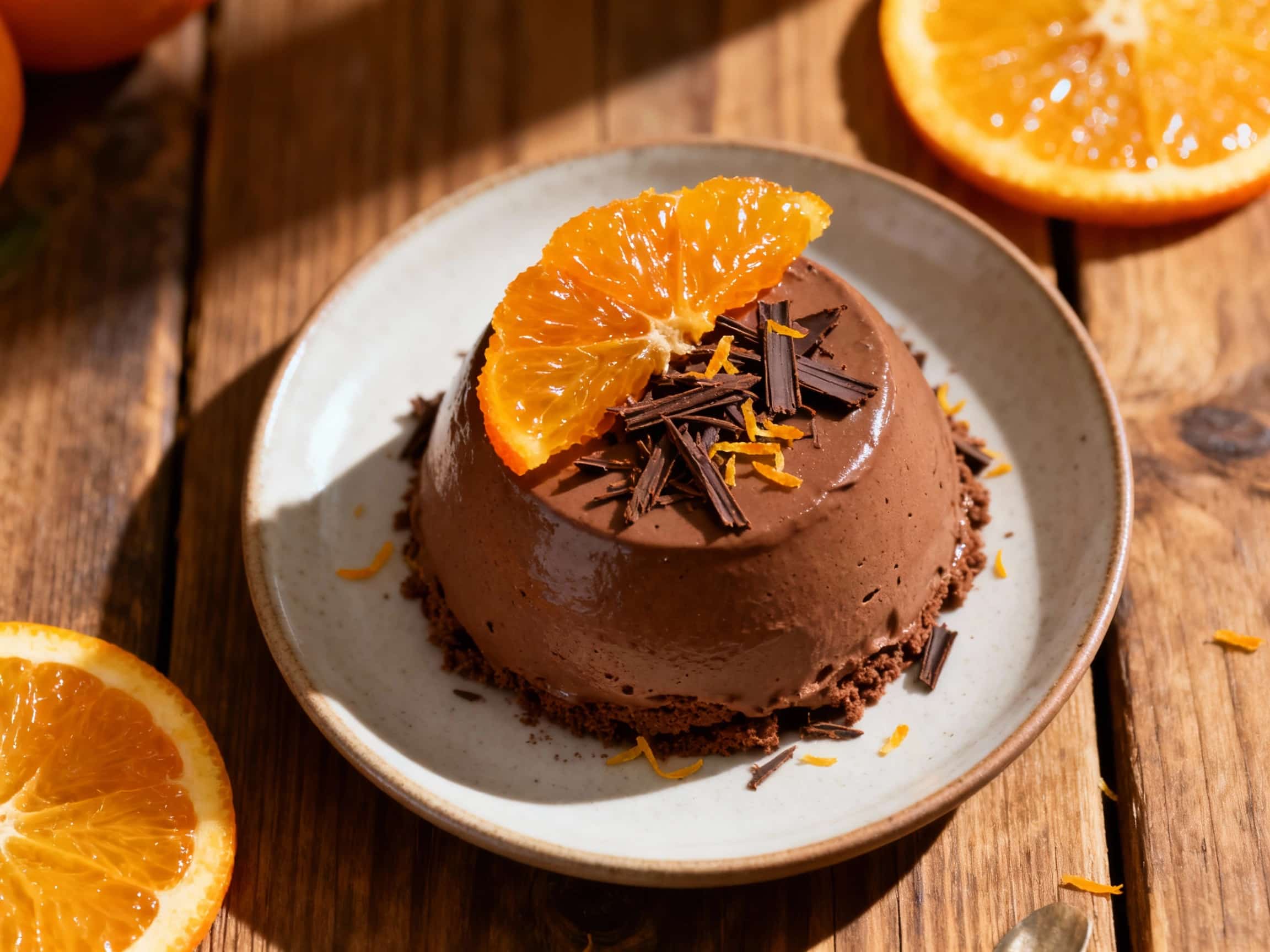Earl Grey Chocolate Mousse with Candied Orange
