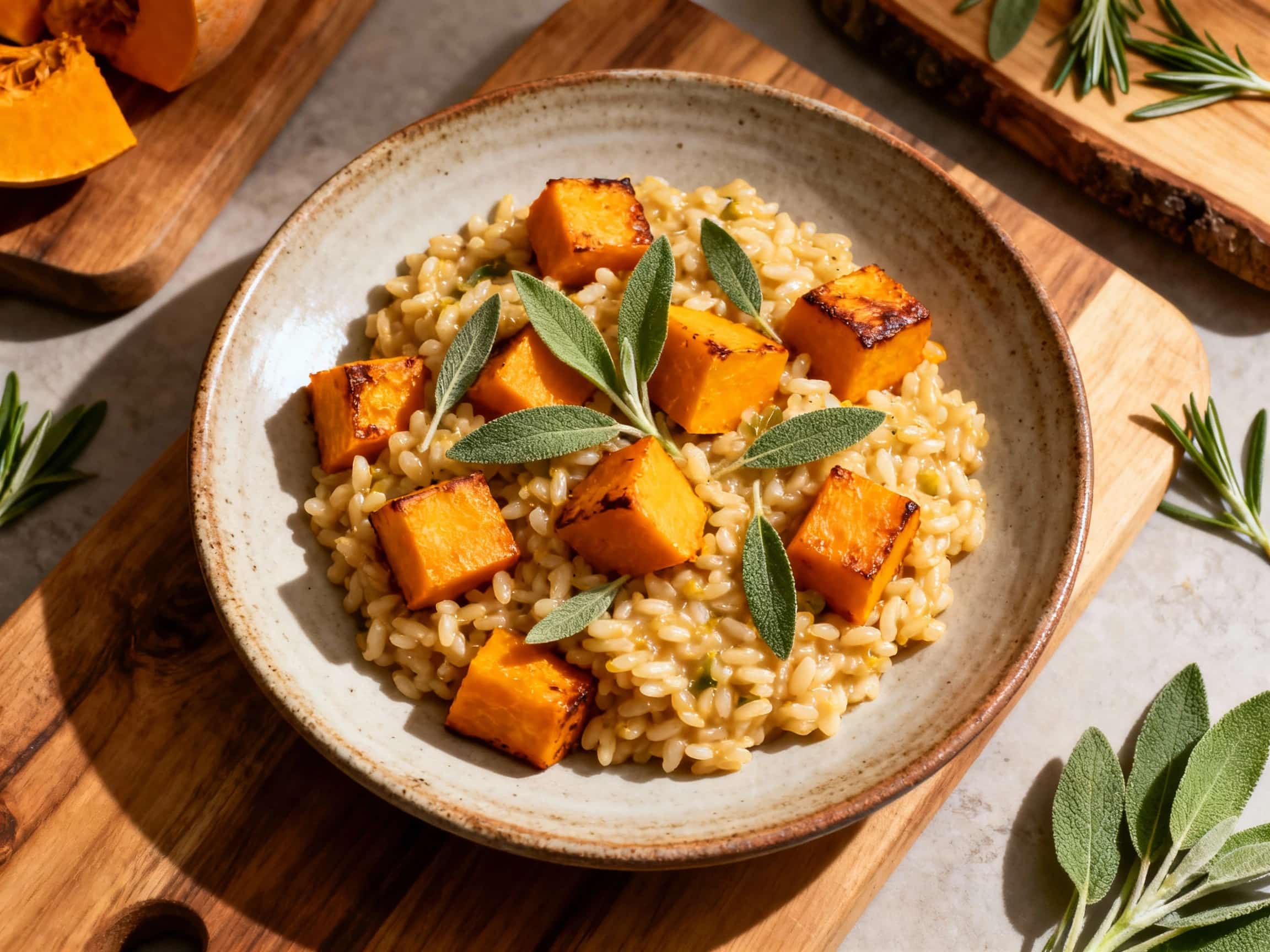Roasted Butternut Squash and Sage Risotto