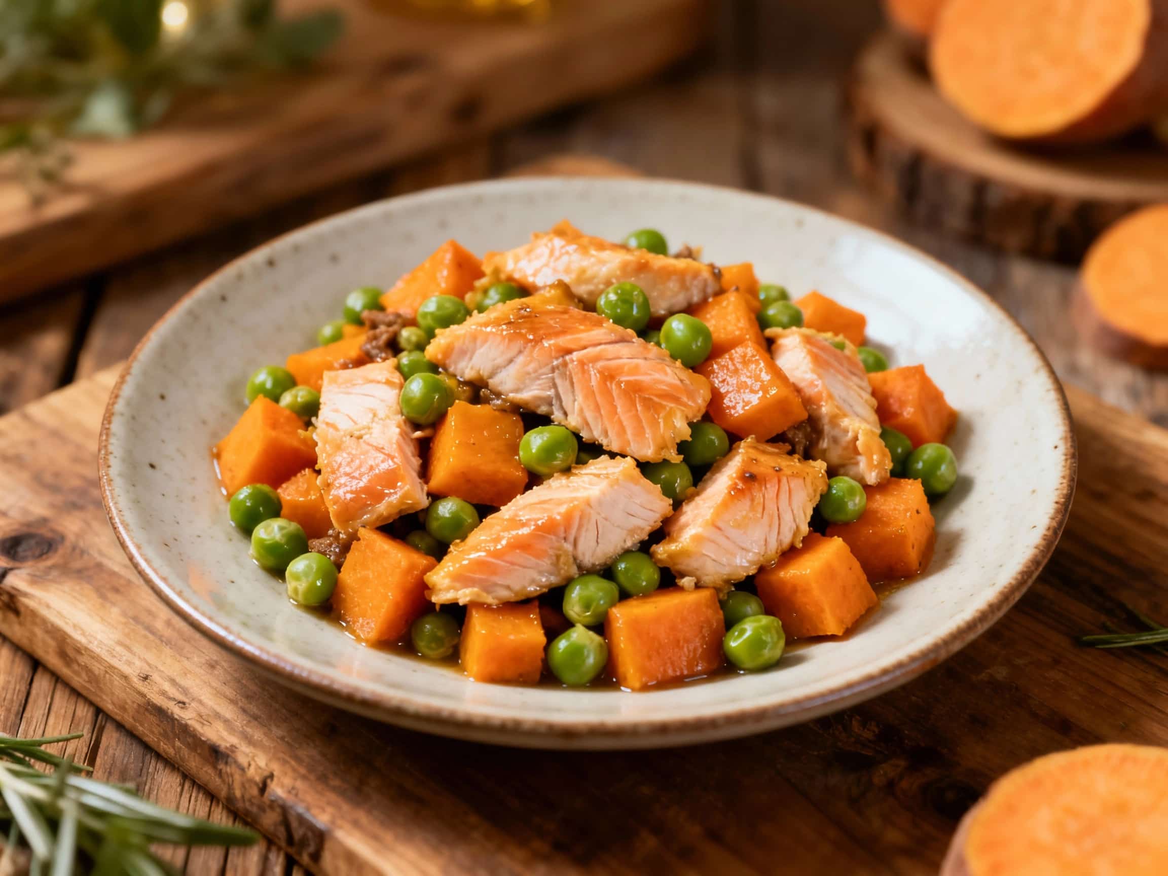 Salmon and Pea Medley with Sweet Potato for Dogs