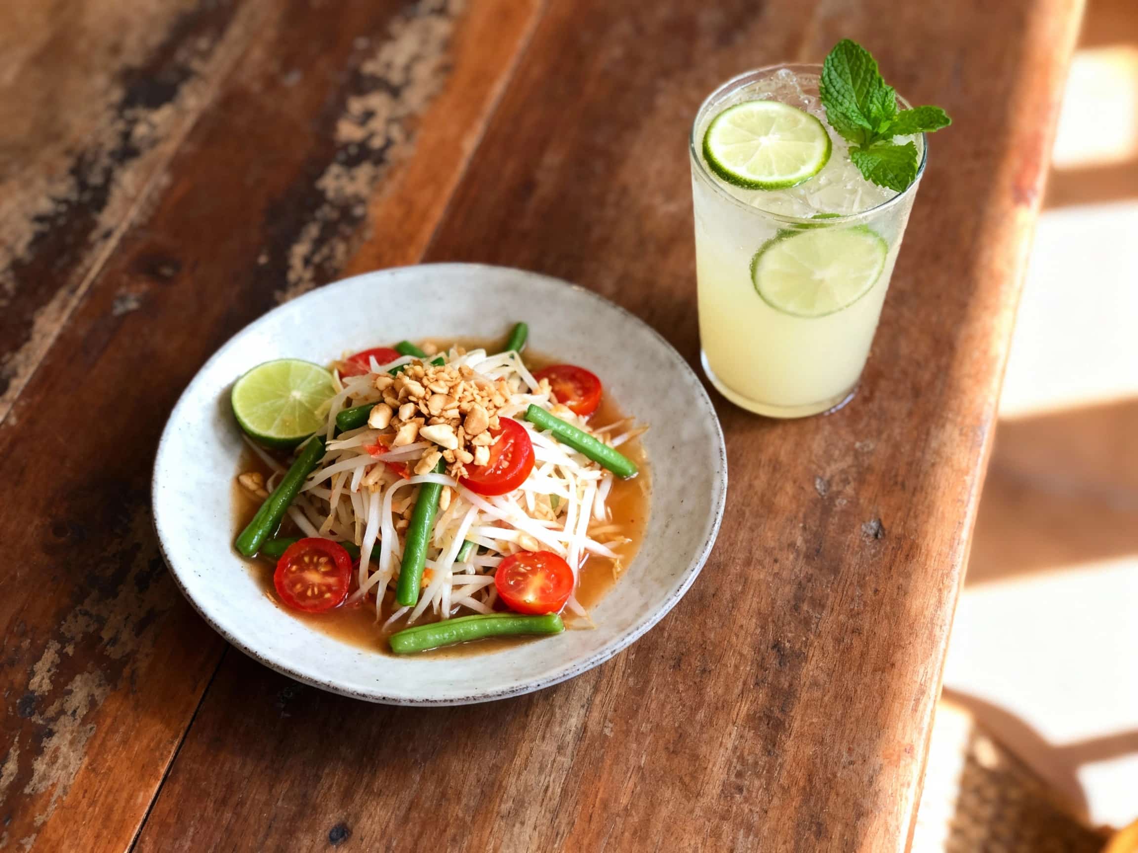 Som Tum (Thai Green Papaya Salad) Mocktail