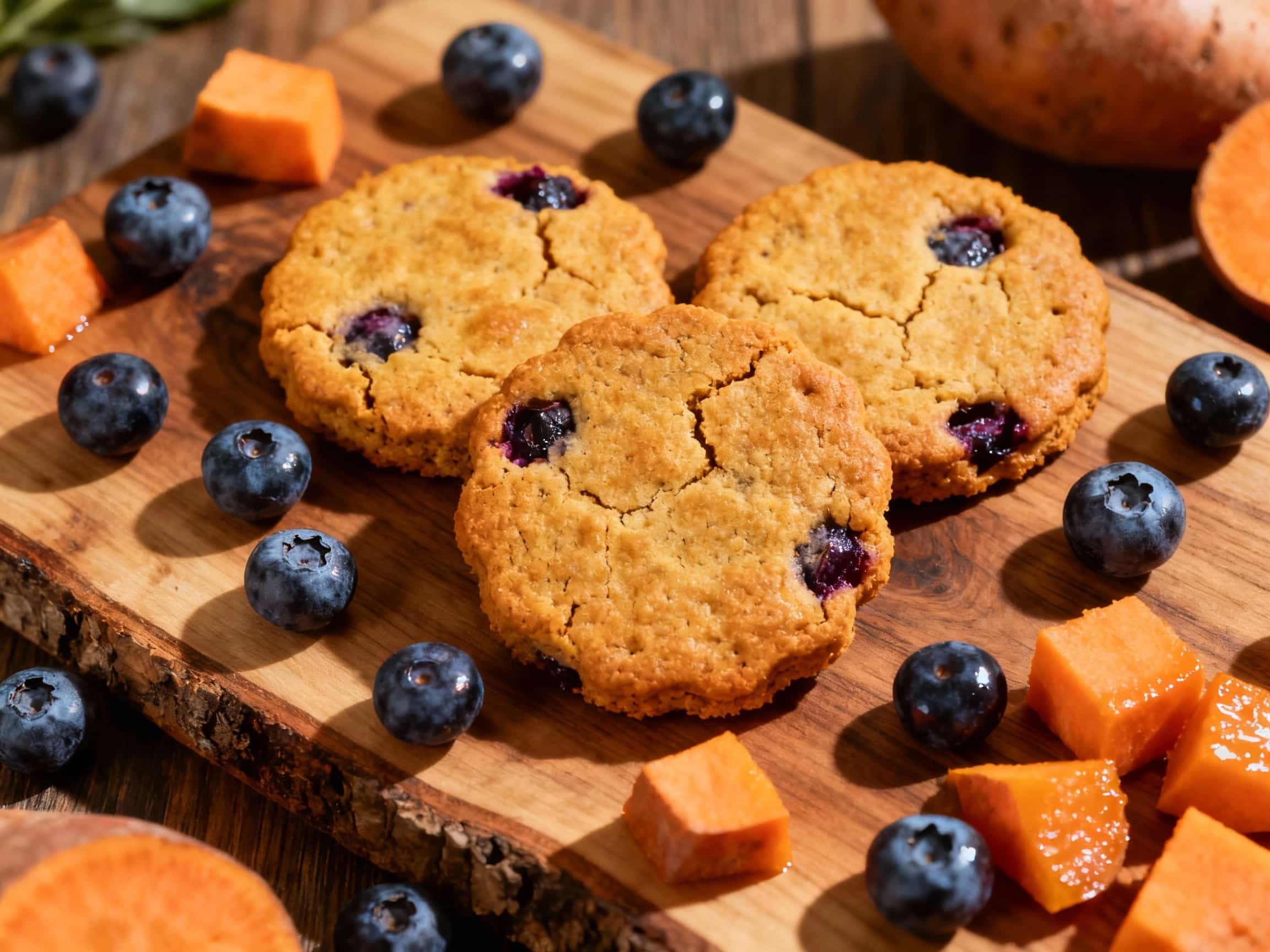 Sweet Potato Blueberry Dog Biscuits