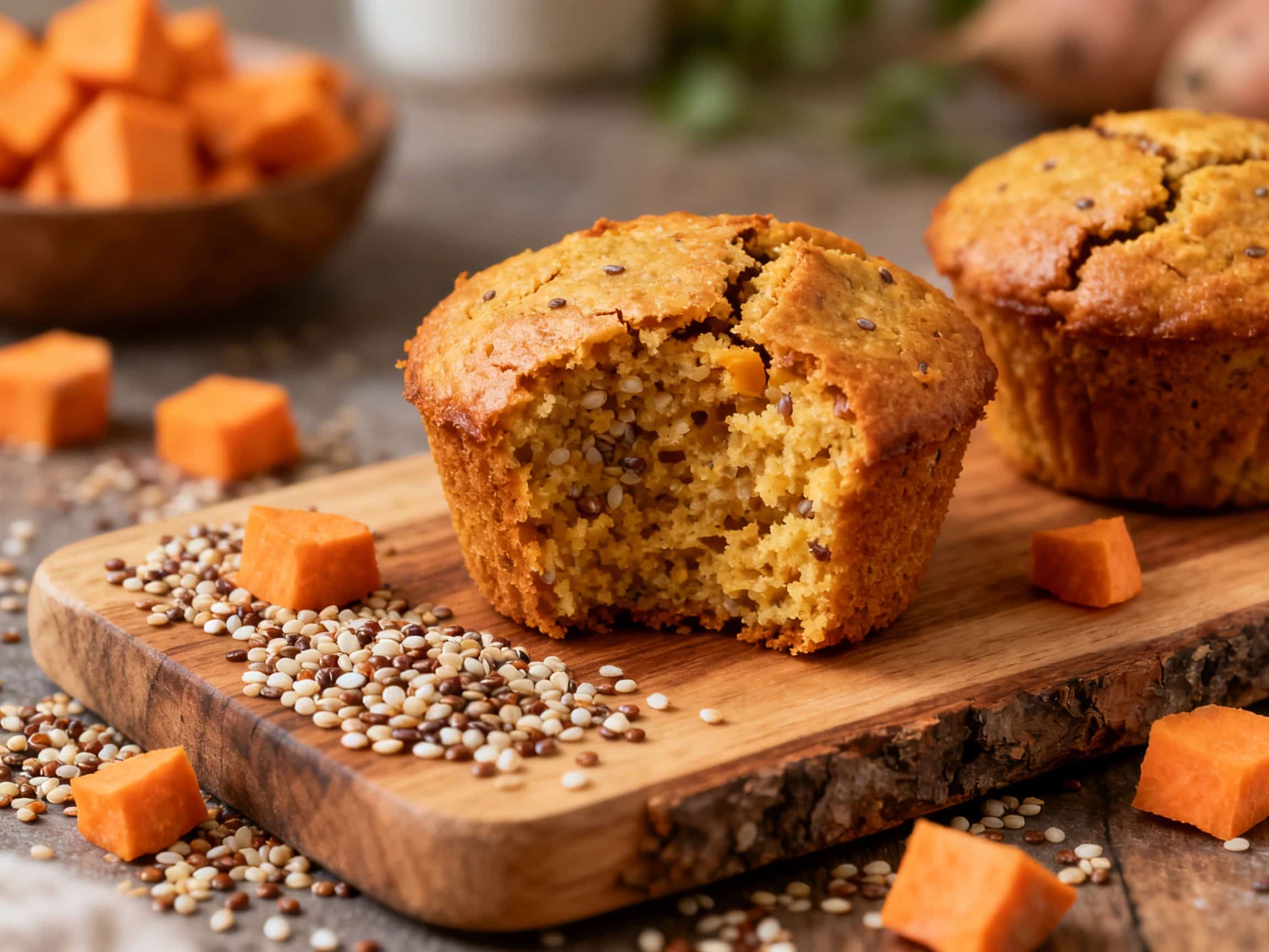 Quinoa and Sweet Potato Muffins for Rodents