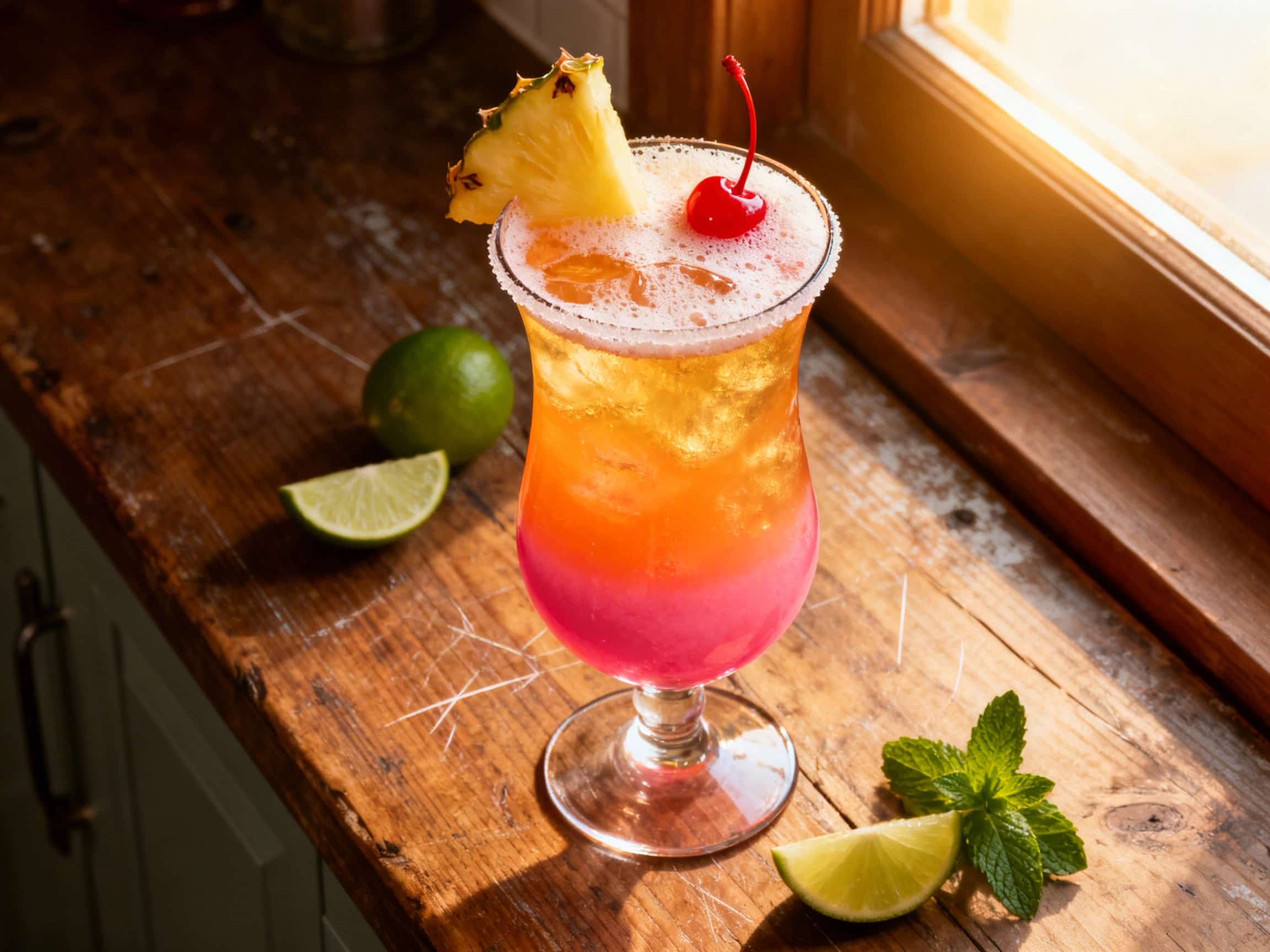 Vibrant Sunset Rum Punch