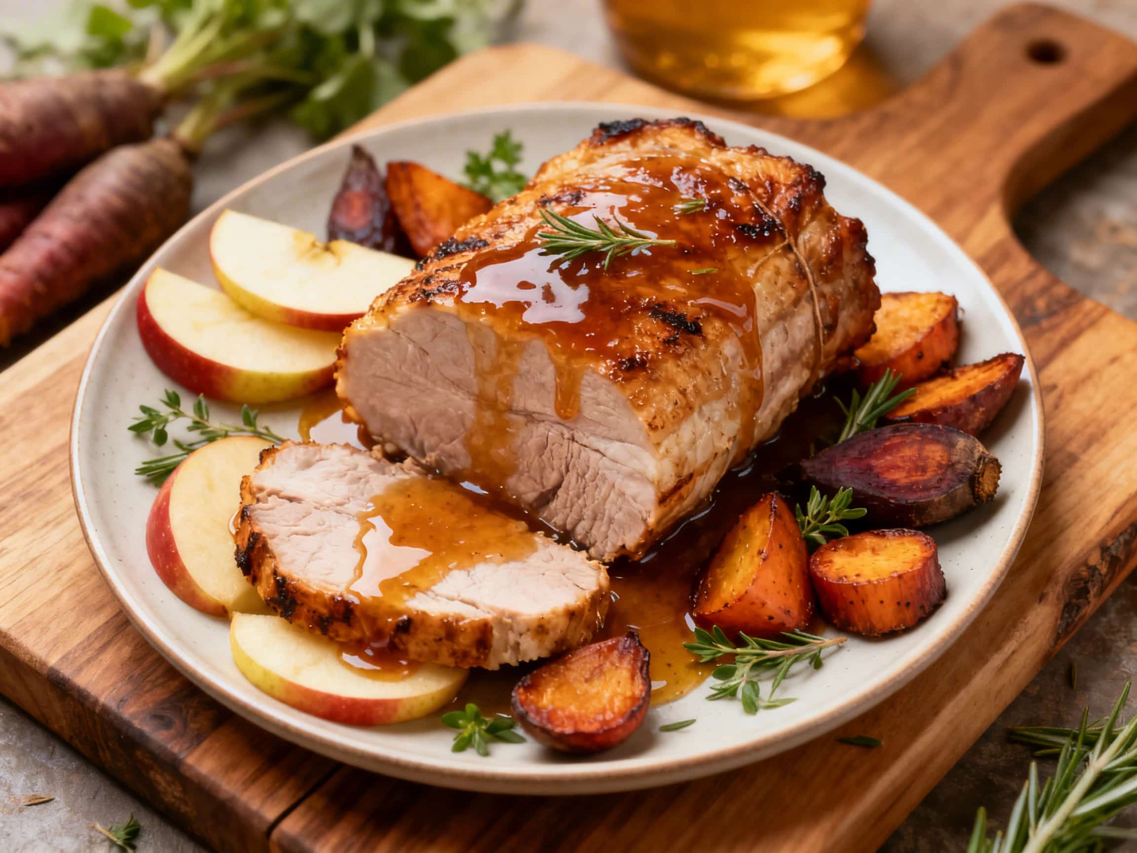 Sous Vide Pork Loin with Apple Cider Glaze